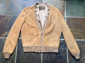 Chaqueta cárdigan súper suave de gamuza Killer Robert Lewis años 70. mediana - Imagen 1 de 12
