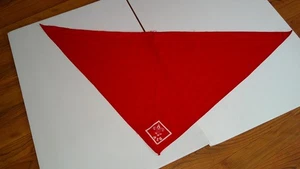 Pañuelo triangular vintage BSA rojo y blanco - Imagen 1 de 4