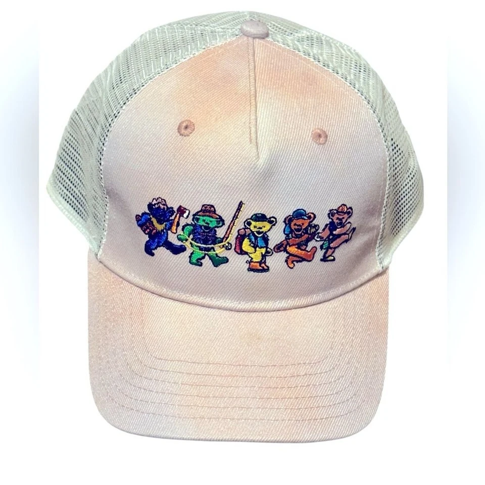 686 The Grateful Dead Trucker SnapBack Sombrero Rosa Blanco Aspecto Rústico Unisex Foto 1 de 4