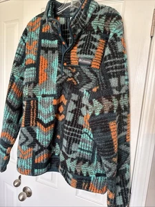 Columbia Steens Mountain Aztec Geometric Design Quarter Zip Fleece Pullover XL - Picture 1 of 6