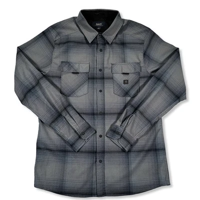 Roark Diablo Flannel Shirt Men’s Medium Blue Plaid Long Sleeve Snap Front - Image 1 of 4