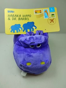 Bark Box Sniffin' Serengeti "HARAKA HIPPO & DR.BARBEL" peluche cane giocattolo nuovo con etichette L - Foto 1 di 5