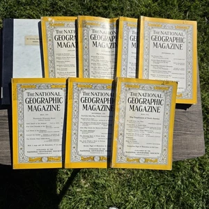 Lot 8 Vintage National Geographic Magazine 1940s, 1950s - Bild 1 von 3