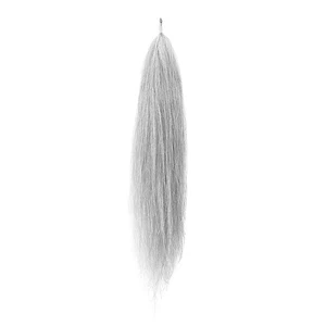 Y.J TAILS Horse Tail Extension Light Grey Natural Loop Top 28"-30" False Tail - Picture 1 of 8