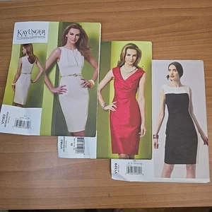 Vogue Kay Unger Designer Womens Dress Sewing Patterns New Uncut Set of 3! - Picture 1 of 5