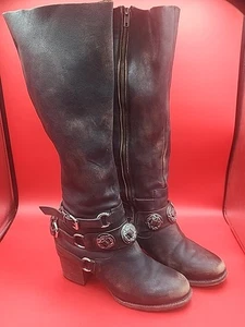 Freebird by Steven "FB-CASPER" braune Damen-Lederstiefel US 10 - Bild 1 von 8