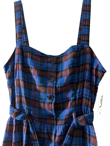 Vestido Mimi Chaci Junior Mediano Algodón Botón Corpiño con Correas Spagetta/Cinturón Corbata - Imagen 1 de 8