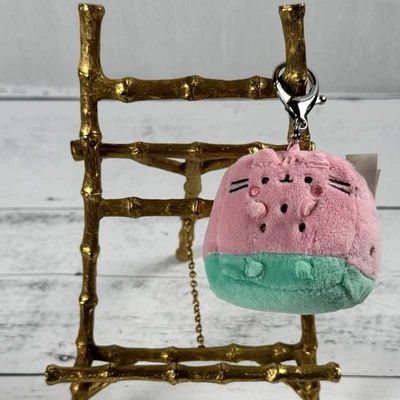 Pusheen Cat Kitty Watermelon Fruit Keychain Soft Plush - Image 1 of 4