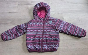 The North Face Baby Reversible Jacket Aztec Girls Sz 12-18 Months Purple  - Picture 1 of 9
