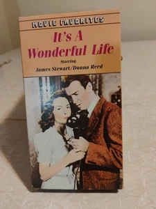Vintage Black + White VHS tape It's a Wonderful Life Jimmy Stewart Donna Reed - Picture 1 of 3