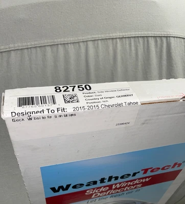 NOVO Defletor de Janela Lateral WeatherTech 82750 2015 a 2020 Chevrolet Tahoe - Imagem 1 de 3