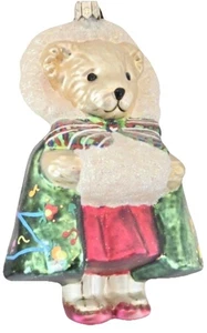 Christopher Radko 'Bearly In Tune' Muffy Vanderbear Glass Ornament Teddy Bear - Picture 1 of 20