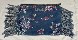 Shyanne Floral Jean Clutch Bag Western Wear Frayed Edge NWOT - Picture 1 of 5