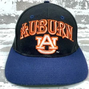 Vintage Auburn Tigers Hat Cap Snapback Black Dome Spell Out Wool Blend 90s Y2K - Picture 1 of 10