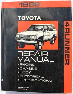 1989 Model Toyota 4 Runner 4Runner Repair Manual Printed in Japan - Picture 1 of 11