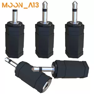 3.5mm Mono to Stereo Adapter Mono Male Plug to 1/8" TRS Stereo Female Jack - Picture 1 of 8