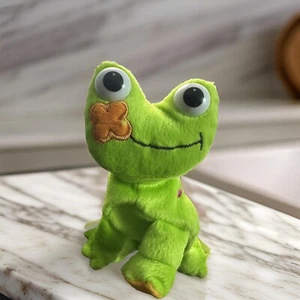 SMALL PLUSH FROG PURSE WITH MUSIC NOTES  (1) Green Froggy Soft Coin Purse - Picture 1 of 2