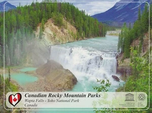 Postal Columbia Británica Yoho Natl Park Wapta Falls Montañas Rocosas Canadienses UNESCO MNT - Imagen 1 de 2