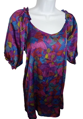 Marc Bouwer Women's Multicolor Short Sleeve Tunic Size XS - Image 1 of 4