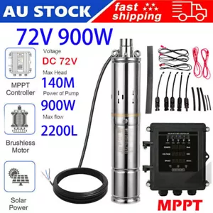 3” DC 72V 900W Deep Well Solar Water Pump Submersible Pump MPPT Controller - Picture 1 of 22