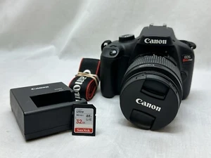 Canon EOS Rebel T100 DSLR Camera w/ 18-55mm Lens 32GB SD Card - Picture 1 of 19