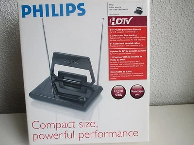 Antena interior calidad Philips SDV2210 UHF/VHF/FM/HDTV  Foto 1 de 2