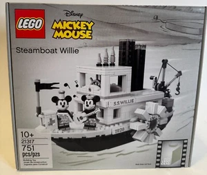 NUOVO LEGO Ideas Steamboat Willie SET 21317 Topolino Minnie barca CONDIZIONI PERFETTE - Foto 1 di 6