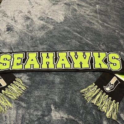 Bufanda verde y azul con emblema de fútbol americano NFL Seattle Seahawks Foto 1 de 4