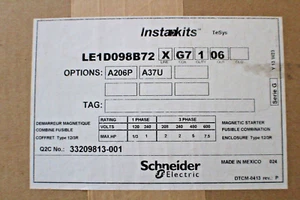 Panel eléctrico Schneider Instakit TeSys LE1D098B72XG7106 opción: A206P A37U - Imagen 1 de 12
