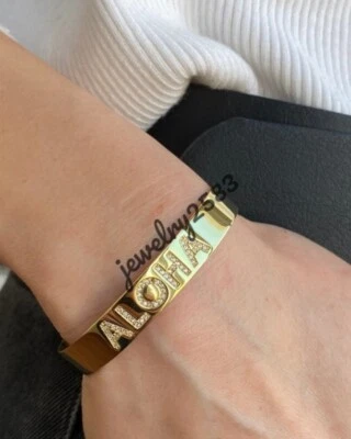 Brazalete de plata 925 de 8" con nombre personalizado de moissanita genuino para hombre Foto 1 de 4