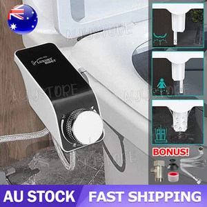Hygiene Toilet Bidet Water Wash Clean Unisex Seat Attachment Sprayer Dual Nozzle - Picture 1 of 9