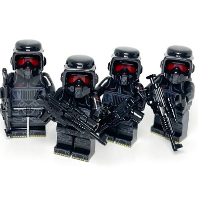 LEGO Shadow Scouts Black Stormtroopers Galatic Empire Star Wars Custom Minifigures