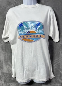 Camiseta Bermudas Vintage Sal Camisetas Grandes Puntada Única Años 80 90 Gráfico Playa - Imagen 1 de 9