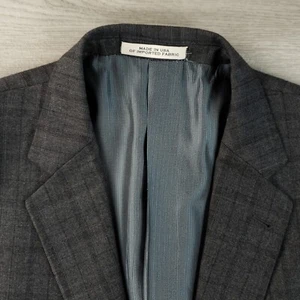 Joseph Abboud Loro Piana Sport Coat Men's 46L Gray Wool Surgeon Cuff Two Button - Picture 1 of 19