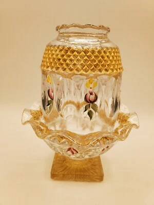 Vtg Westmoreland Waterford/Wakefield Hand Painted Artist Signed Fairy Lamp Light - Image 1 of 4