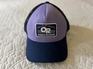 Outdoor Research Hat Embroidered Logo Mesh Baseball Cap Purple Blue SnapBack - Picture 1 of 10