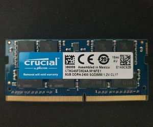 Bulk 5x Crucial CT8G4SFD824A 8GB DDR4-2400 SO-DIMM Laptop Memory RAM - Picture 1 of 1