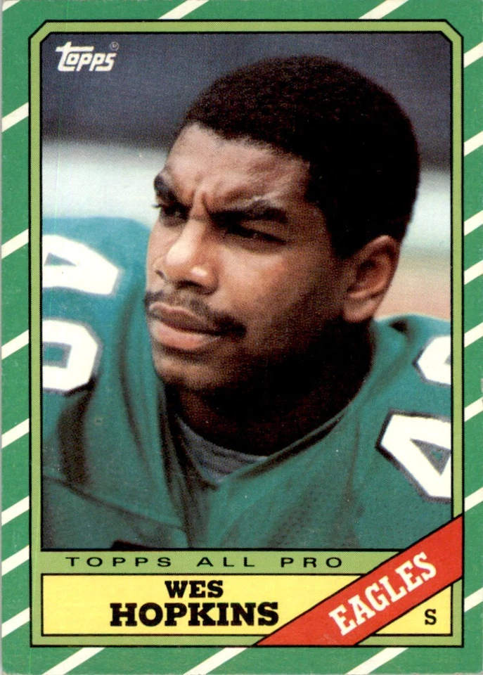 1986 TOPPS WES HOPKINS PHILADELPHIA EAGLES #279 - Image 1 of 2