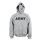 Army Hooded Sweatshirt Sports US Hoody Shirt Grey XL