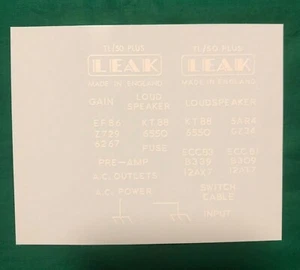 LEAK  TL50 Plus decals White - version 1 & 2 - 1 kit - Foto 1 di 1