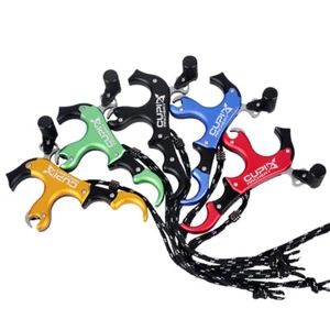 Compound Bow Releaser Aid Thumb Release Aids Archery 3 Or 4 Finger Held Grip - Picture 1 of 11