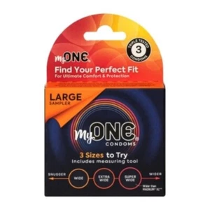Paradise Products My One Large Sampler Latex Condoms 3 Count, New - Picture 1 of 1