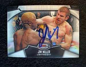 JIM MILLER AUTOGRAPH 2012 UFC TOPPS FINEST REFRACTOR #66 TRADING CARD - Picture 1 of 2