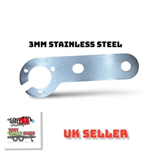 Piastra di montaggio presa barra di traino in acciaio inox singola 7 pin 13 pin PESANTE 3 mm - Foto 1 di 1