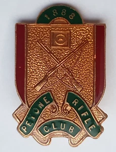 Petone Rifle Club New Zealand Metal & Enamel Shooting Badge. - Picture 1 of 4