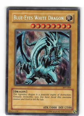 Yugioh BLAUÄUGIGER W. DRACHE , bpt-009 Secret Rare englisch Played  - Bild 1 von 2