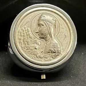 Spanien schöne Vintage Pillendose Unsere Liebe Frau von Montserrat schönes Design top! - Bild 1 von 12