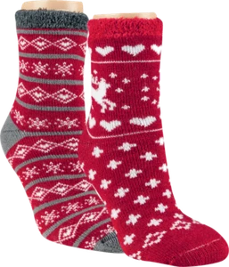 RS. Harmony 12800 Kuschelsocken "WEIHNACHTSZEIT" rot 35-38, 39-42 - Picture 1 of 3