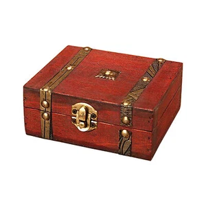 Vintage Wooden Storage Box with Lid Chest Box Blanket Tools Toys Books Jewelry - Picture 1 of 12