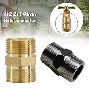 M22/14mm To Male Adapter Connector Power Pressure Washer Hose-Outlets D3Y1 L1L7 - Picture 1 of 6